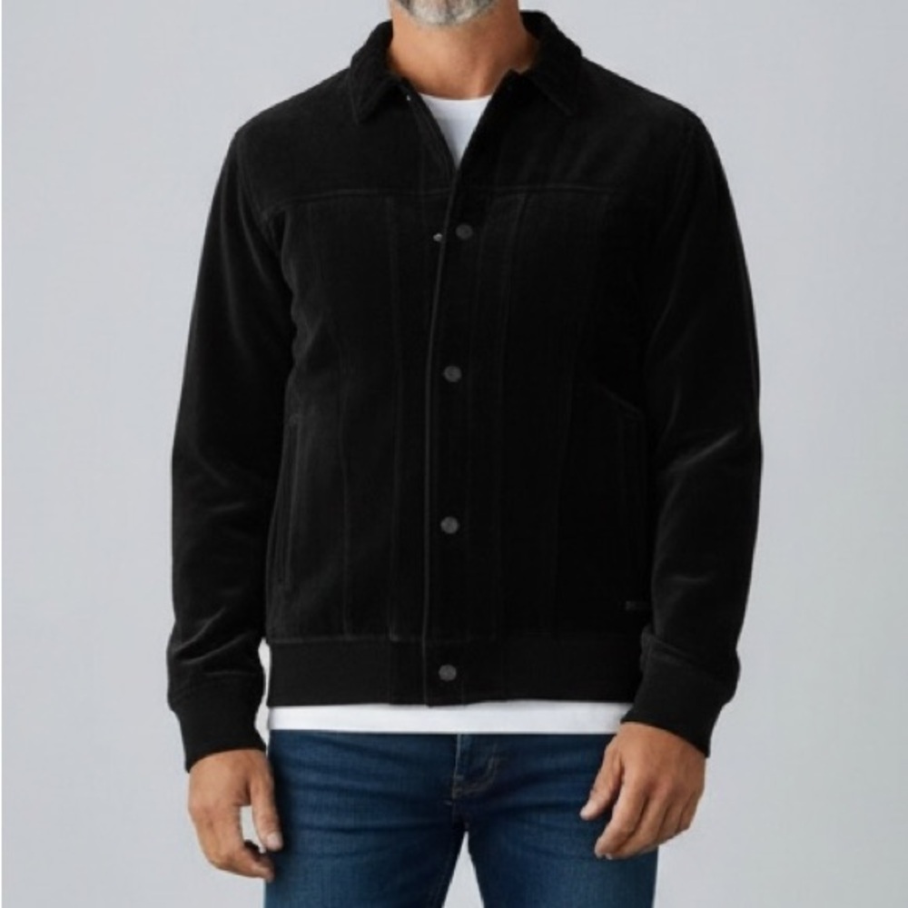 Civil Society Men's Black Stinger Velvet Flight Jacket in Black| Size L